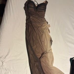 Elegant Brown Evening Dress